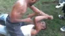 black men fighting